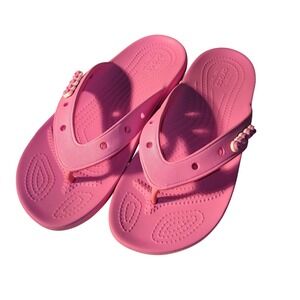 Crocs Sexi Flip Pink Thong Sandals Women's Size 7 US / 9 US Casual‎ Shoes